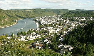 View of Boppard, a town in Germany's Rhine Gorge