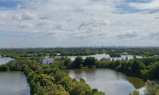 Bang Khun Thian, facing northeast towards central Bangkok