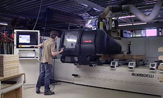 A CNC machine that operates on wood