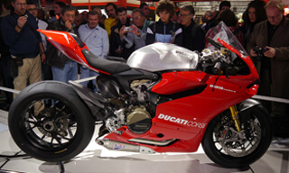 Ducati 1199 being presented at the EICMA 2011