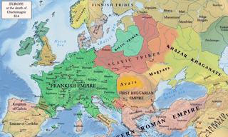 Map of Europe in 814