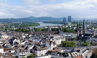 General view over downtown Bonn