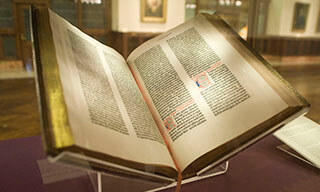 Copy of the Gutenberg Bible, printed in folio format