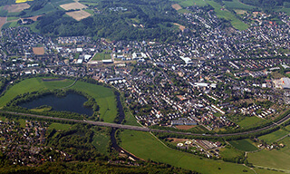 Aerial view of Hennef (Sieg), May 2008