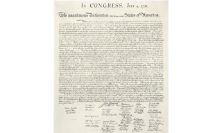 Faksimile United States Declaration of Independence