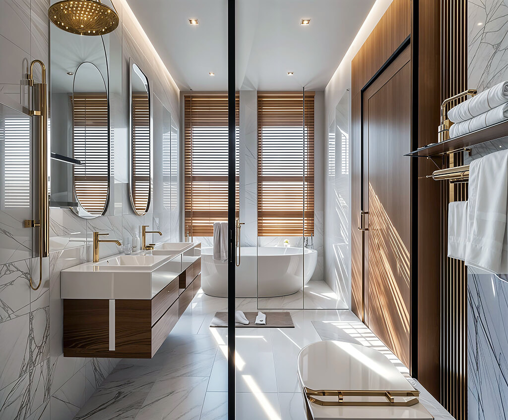 Luxury Bathroom in Bamboo Luxury Villa