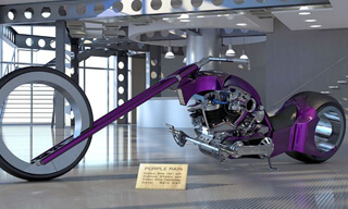 Mario Kleff Motorcycle Purple Rain