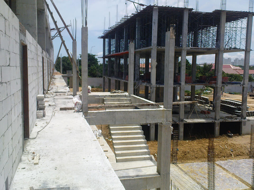 Stairs to The Ivy Jomtien buildings built in 2008