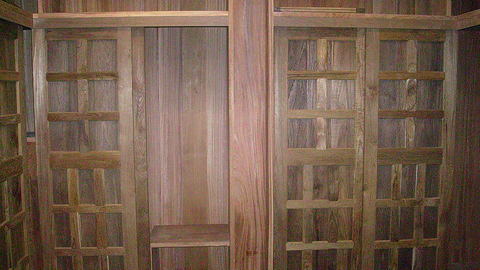 Working on a Walk-in Closet made of Exotic Wood