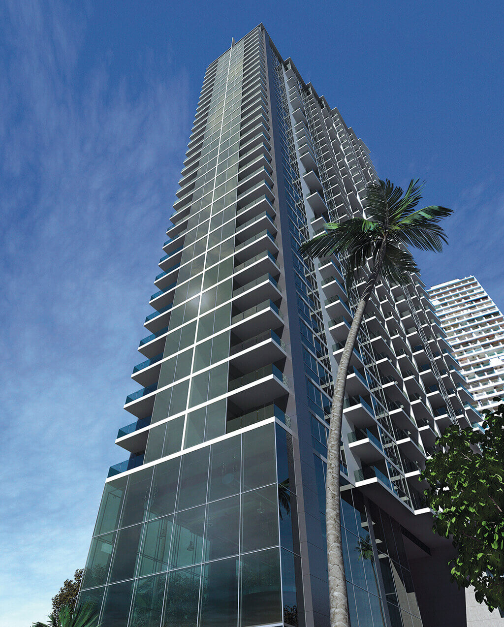 Rendered image of the Wong Amat Tower by Mario Kleff